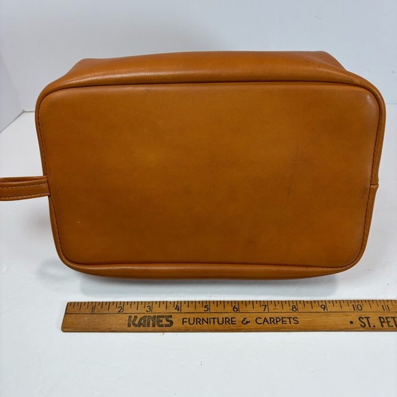 Vintage John Weitz Dopp Kit by Buxton Fandango Cowhide Leather Zip Up Bag Travel - Picture 7 of 8